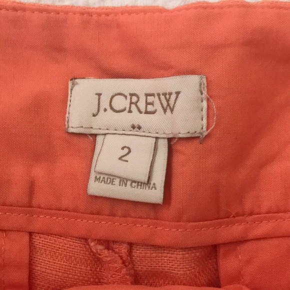 Jcrew Shorts- Orange sz 2 - Picture 2 of 3